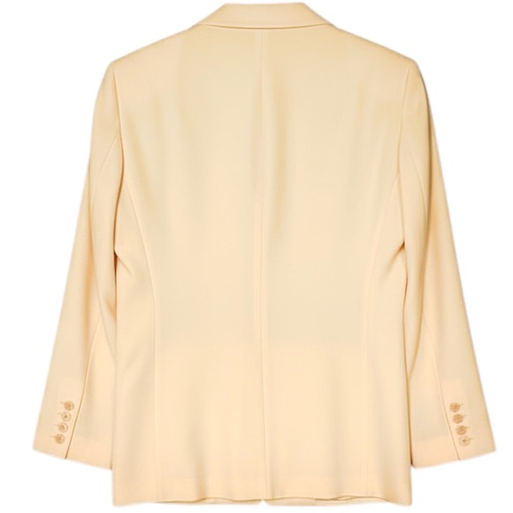 Pendleton Vtg Blazer 100% Virgin Wool Made in USA Butter Yellow Size 6P - Picture 2 of 9